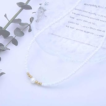 YUEXNKO Collane Conchiglie, Collane da Spiaggia di Perle, Boho Perla Conchiglia Ciondolo, Collana di Conchiglie Donna, Conchiglie Collana, Collana Conchiglie Oro, Collier Donna Golden (Colore A