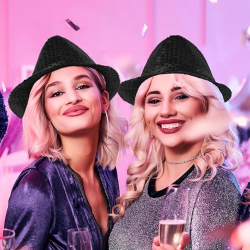 MUNSKT Glitter Jazz Caps, Sequin Hat for Adults, Sequin Hat for Party, Hip Hop Sequin Hat for Bachelorette Party, Night, Dance Shows, Parties, Mardi Gras and Fancy Dress Events - Image 5