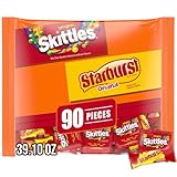 Wrigley's SKITTLES & STARBURST Halloween Candy Fun Size Variety Mix, original, 39.1 Ounce Bag, 90 Pieces