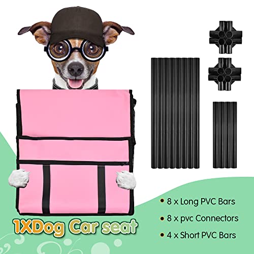 SWIHELP Dog Car Seat With Clip-on Safety Leash and PVC Stable Frame Foldable For Small Pets Puppy - Image 2