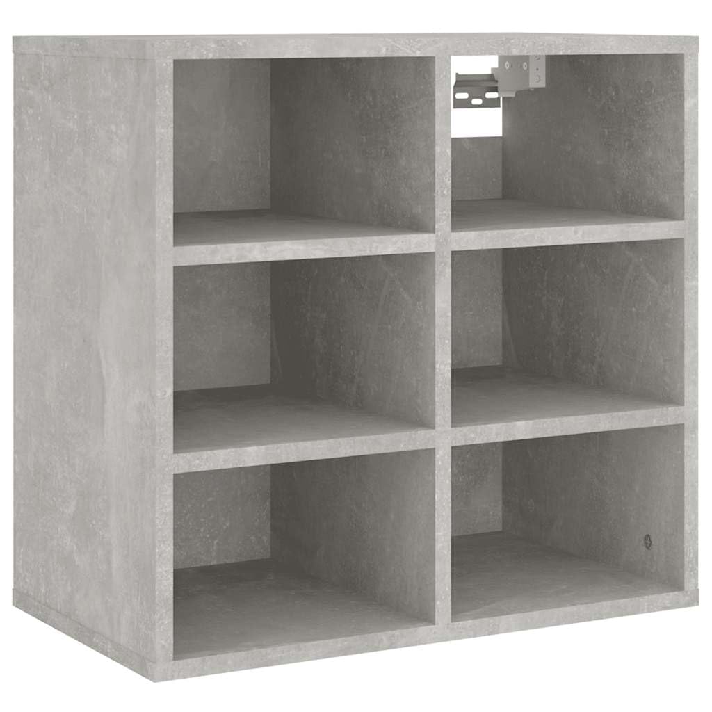 Set di 2 scarpiere in legno grigio cemento, 52,5 x 30 x 50 cm, con 12 scomparti, per corridoio, camera da letto, buona conservazione e ordine