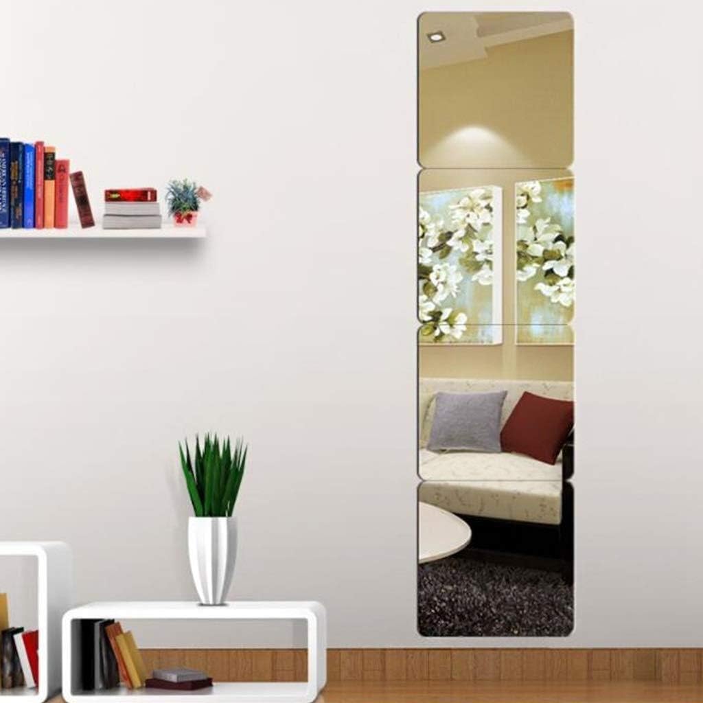 Wall-Mounted Dressing Mirror Simple eless Full Length Mirror Rounded Corners Mirror Bedroom Dormitory Paste AN1018 914