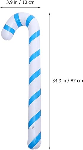 Miniatura 5 de Alasum 6pcs Pvc Inflables Muletas Juguetes de Navidad Globos de Caramelo Inflables Juguete Dulces Decoraciones de Patio al aire libre Navidad Dulces