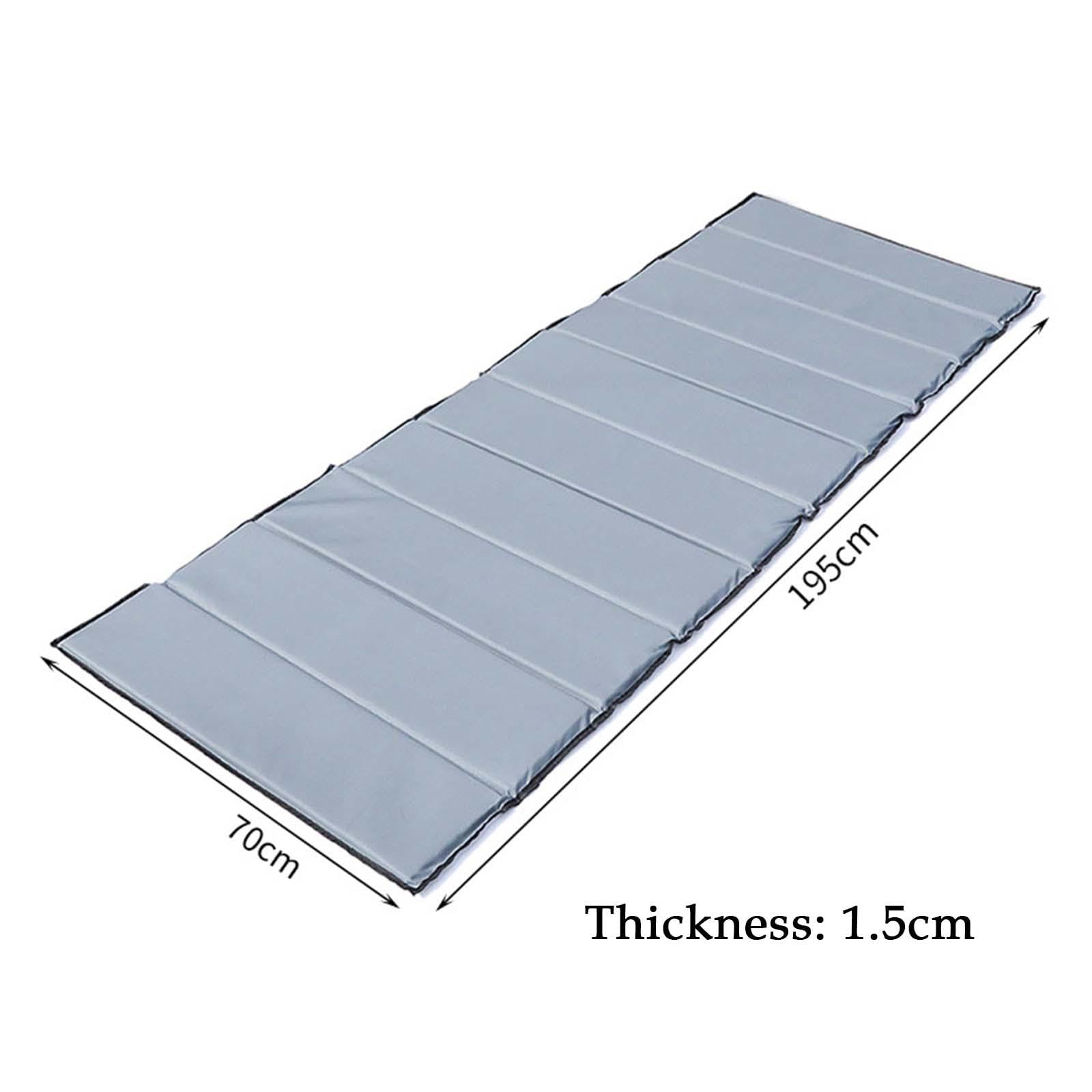 Tapis de Camping/Tapis de Sol Pliable et Multifonctionnel 195 Cm X 70 Cm, Résistant à L'humidité, Idéal pour La Plage, Le Jardin Ou La Cour, Gris 1,5 cm d'épaisseur