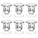 dedoot Candle Holders, Pack of 6 Glass Candle Holders Centerpiece Clear Candlestick Holders Fit 1.85" Pillar or 7/8" Taper Candle, Decorative Candle Stand 2.3" Height for Table Wedding Party