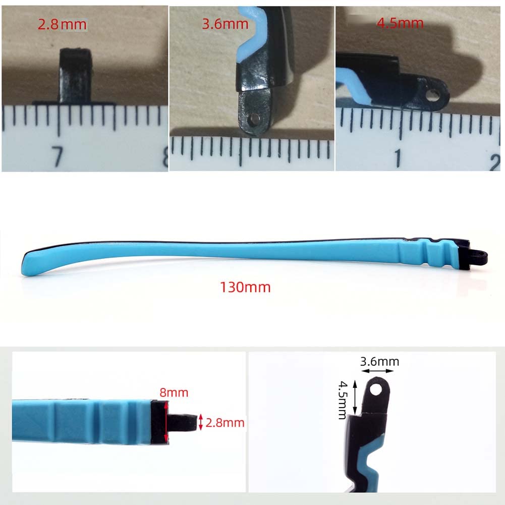 1 Paar Silikon-Brillenbügel for Kinder, Zubehör, Ersatzbügel for Brillen, universelle Reparaturteile, blau