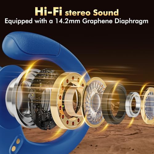 Wireless Earbuds, Bluetooth Headphones, Ear Buds with 80hr Playtime, LED Power Display, Noise Canceling, LED Power Display, IPX7 Waterproof Earphones for Gym/Workout/Sport(Z-Dark Blue) - 2