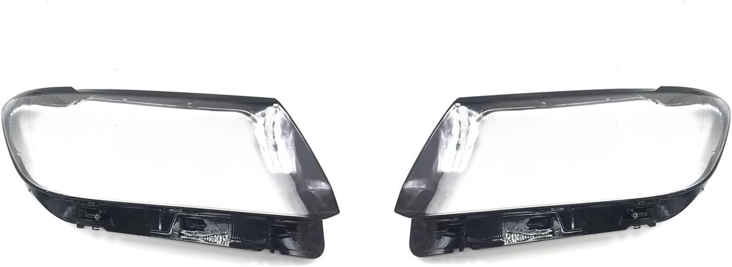 Headlight Shell Lamp Shade for VW Tiguan L 2017-2020, Transparent Lens Cover Stone Guard,A Pair