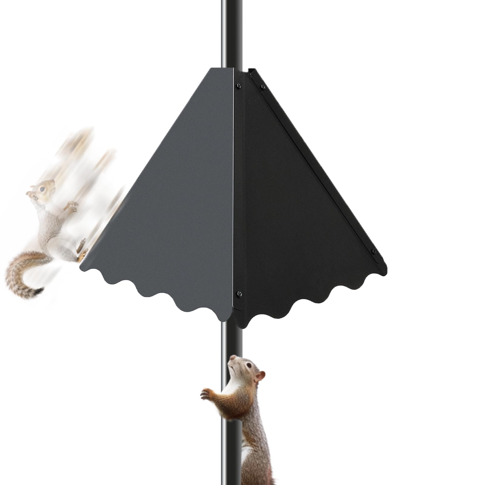 Squirrel Baffles for Bird Feeders, 10.5In Diameter Long Metal Mount Bird House Guard for Outdoor Shepherd's Hook, Sturdy Longlasting Squirrel Baffle