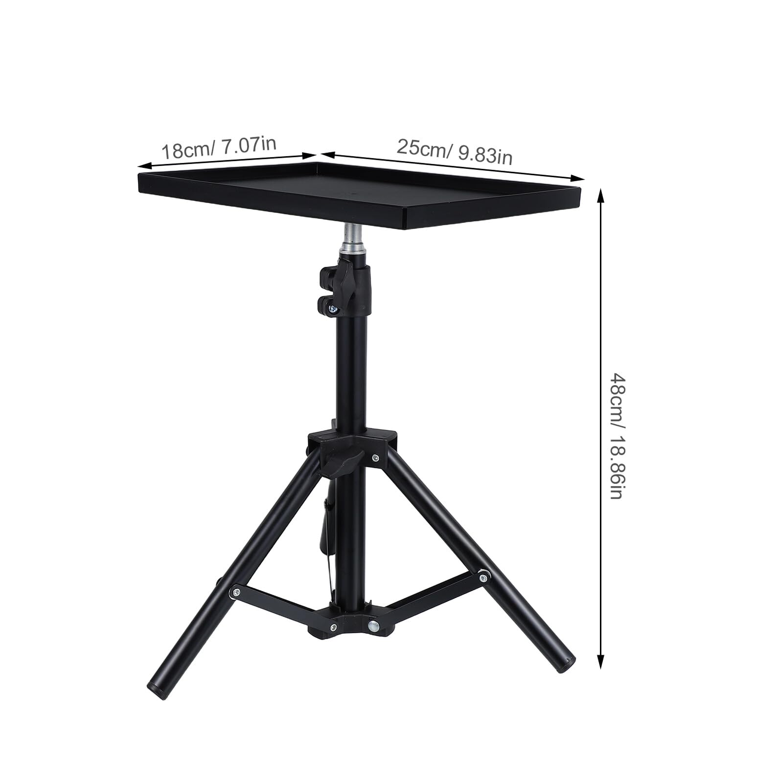 BESPORTBLE Treppiede per Proiettore Regolabile 30-50cm Nero, Abs e Ferro | Design a Tripode, Supporto da Terra Comodino, per Proiettore e Altri Dispositivi