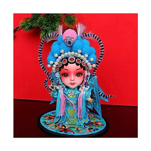REIK Desktop Figurines Traditional Chinese Opera Facial Makeup Decorations Beijing Special Doll Tabletop Decorations Gifts Chinese Style Home Decor Statues (Color : 8)