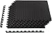 Amazon Basics Schutzmatten Puzzle Set/ Unterlegmatte (6 Puzzlematten, je 61x61cm/ gesamt 2.2m²) schwarz