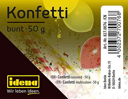 Idena 8270076 - Confetti, 50 g, Veelkleurig, van papier, decoratie, verjaardag, carnaval, themafeest - Image 5