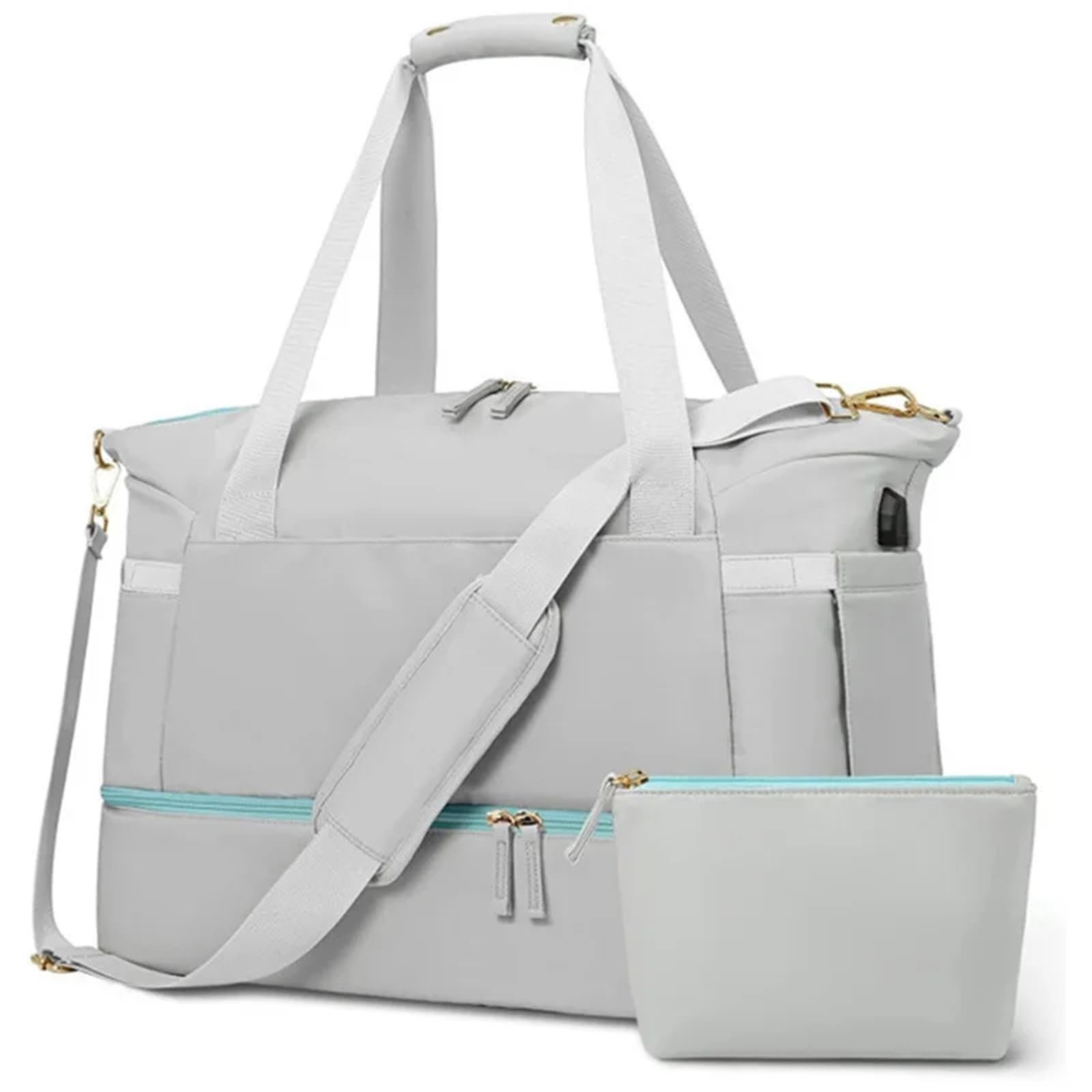 Sporttaschen Sports Gym Bags Travel Gym Women Yoga Handbag Multifunction Swimming Shoulder Messenger Fitness Training Bag for Traveling(Gray)