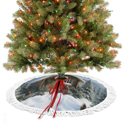 Jupe d'arbre de Noël couronne de pin pour sublimer vos décorations de fête à domicile