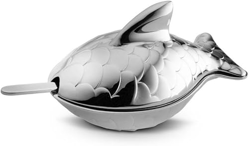 Alessi Contenedor de sal de pescado Colombina acero