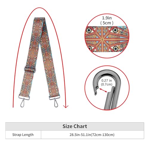 Image of ZOOEASS Nickel Buckles Wide Shoulder Strap Adjustable Replacement Belt Gun Buckles Guitar Style Crossbody Bag Strap