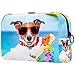 Trousse de Voyage cosmétique, Trousse de Maquillage, Trousse de Maquillage, Cadeau d'anniversaire, Cadeau d'anniversaire - Chien Relaxant Chaise Longue Fantaisie Rouge
