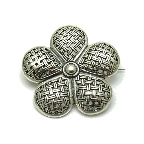 Broche en argent 925 Fleur Empress : joaillerie fine d'exception