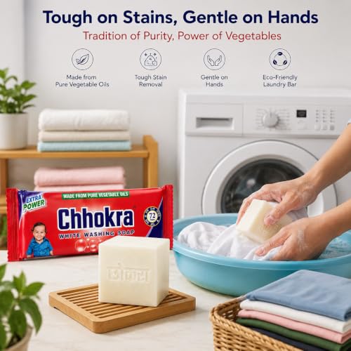Image of Xtra Power White Washing Bar for Cloths | Tough Stain & Dirt Removal Laundry Soap | Suitable for Hand Wash and Cloths | Long Lasting Laundry Soap for All Fabrics (Pack of 15)