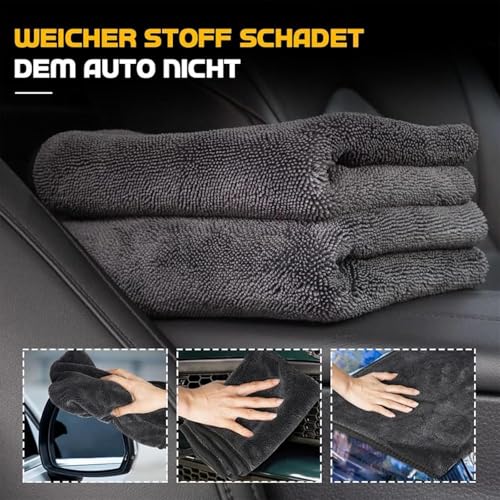 Yeria 3 Pièces Chiffon Magique pour Douche, Extra Absorbant pour la Maison, Nettoyage Réutilisable en Microfibre sans Traces pour Verre, Voiture, Cuisine, Salle de Bain – vue 6