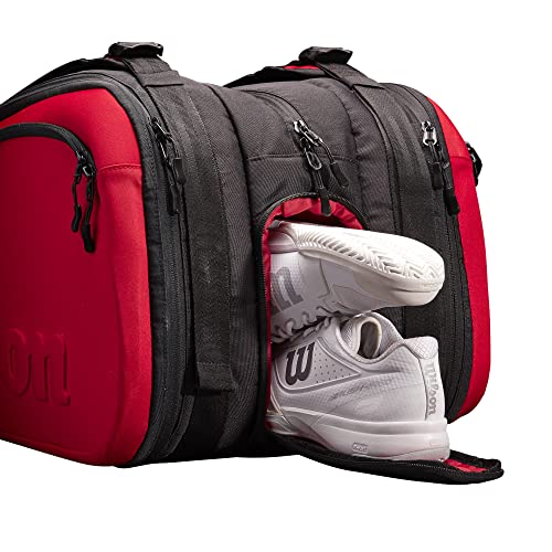 Wilson Clash V2 Super Tour Tennis Racket Bag - Red/Black, Holds up to 15 Rackets by WILSON - Image 7