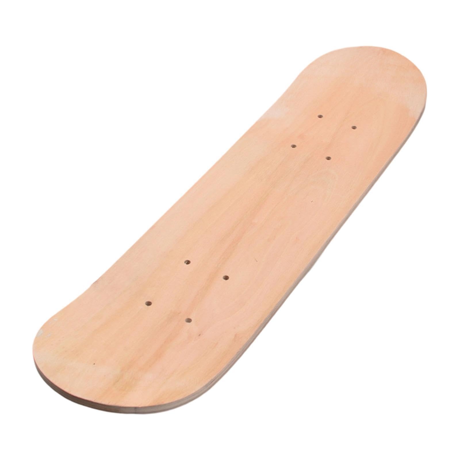 Sharplace Blanko-Skateboard-Deck für Kinder, Holz, blankes Longboard-Deck, Ersatz, unbemalt, leicht, Kunst-Malbrett für Anfänger, Mädchen