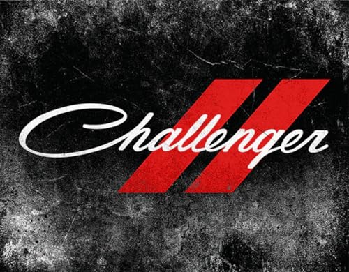 Dodge Challenger Script Logo Metal Wall Sign - Script with