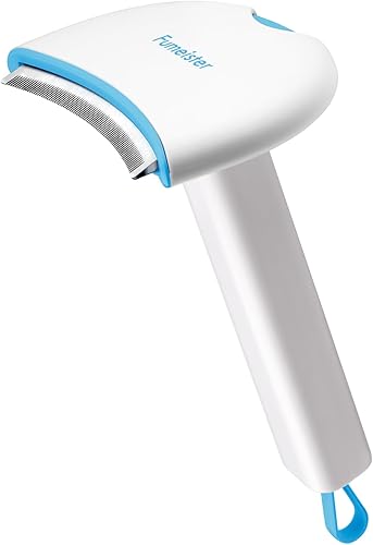 Herramienta de eliminación de pelaje para perros Cepillo ancho curvado para pelaje de mascotas sin esfuerzo, removedor de pelo suelto para perros y