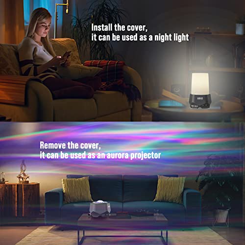 Airivo Star Projector Night Light Galaxy Projector For Bedroom, Night Light Projector Bluetooth Speaker White Noise, Northern Lights Aurora Projector For Kids Room,Party,Home Decor,Ceiling (Black) #TOP1