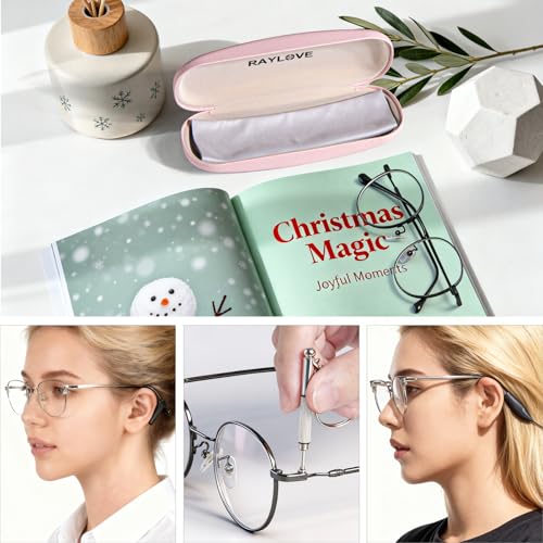 Image of RayLove Unisex Hard Shell Eyeglasses Cases, Protective Case For Glasses