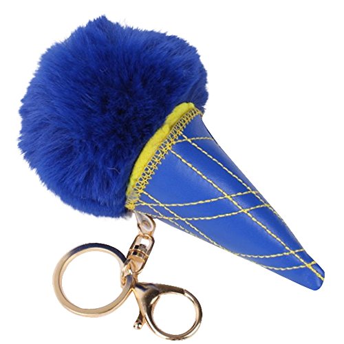 Preisvergleich Produktbild OSYARD Schlüsselanhänger,Keychain,Eiscreme Kunstfell Ball Schlüsselbund Rucksäcke Handtaschen Tasche Anhänger Damen Dekor Zubehör Plüsch Autoschlüssel Ring Schlüsselringe Keyring