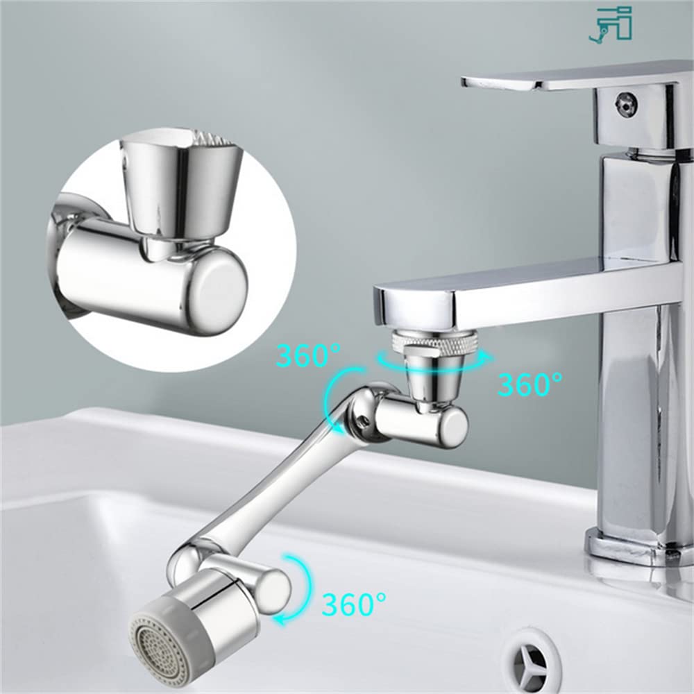 Boquilla Grifo Universal,Atomizador Grifo Adaptador,Aireador Grifo Cocina Ajustable,Aireador del Grifo Latón Ajustable para Fregadero de Cocina o Baño (Dorado)