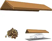 BenefitUSA Dossel de cor Muliti atualizado SOMENTE 10'x20' Dossel de substituição para garagem tenda externa cobertura de abrigo de lona com elástico esférico (bronzeado)
