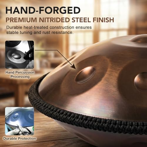 Handpan Drum 22 Pulgadas D Menor 10 Notas 440Hz miniatura 5