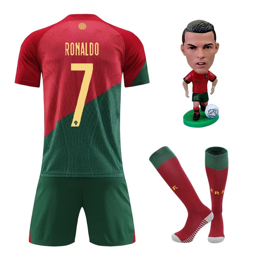 URAISEUS#7 Boys' Soccer Jerseys Sports Team Training Uniform Boys and Girls Youth Shirts and Shorts Set