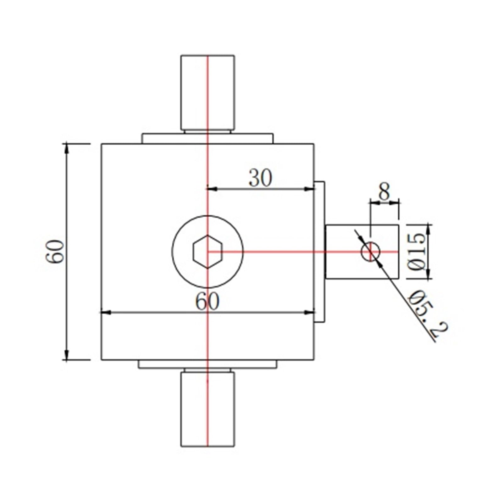Reductor de Engranajes de dirección en ángulo， Caja de dirección de ángulo Recto Vertical de 90 Grados, Eje de 15 mm/20 mm, 1,5 m, 20 Dientes