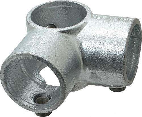 Kee - 1-1/2 Inch Pipe, Side Outlet Tee - Malleable Iron Pipe Rail Fitting (4 Pack)