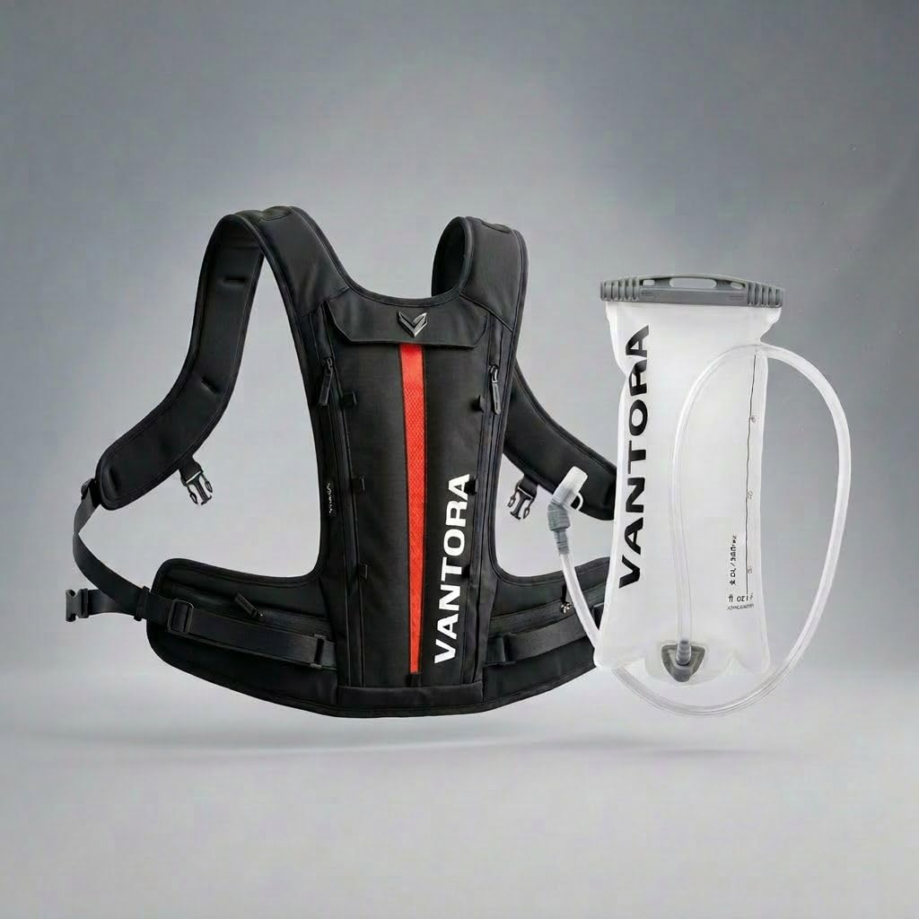 VANTORA | Lumo 5L Hydration Backpack | Red | Men & Women | with 2L Bladder | Includes 2L hydration bladder for hands-free hydration during cycling, running, hiking and trekking-image-48