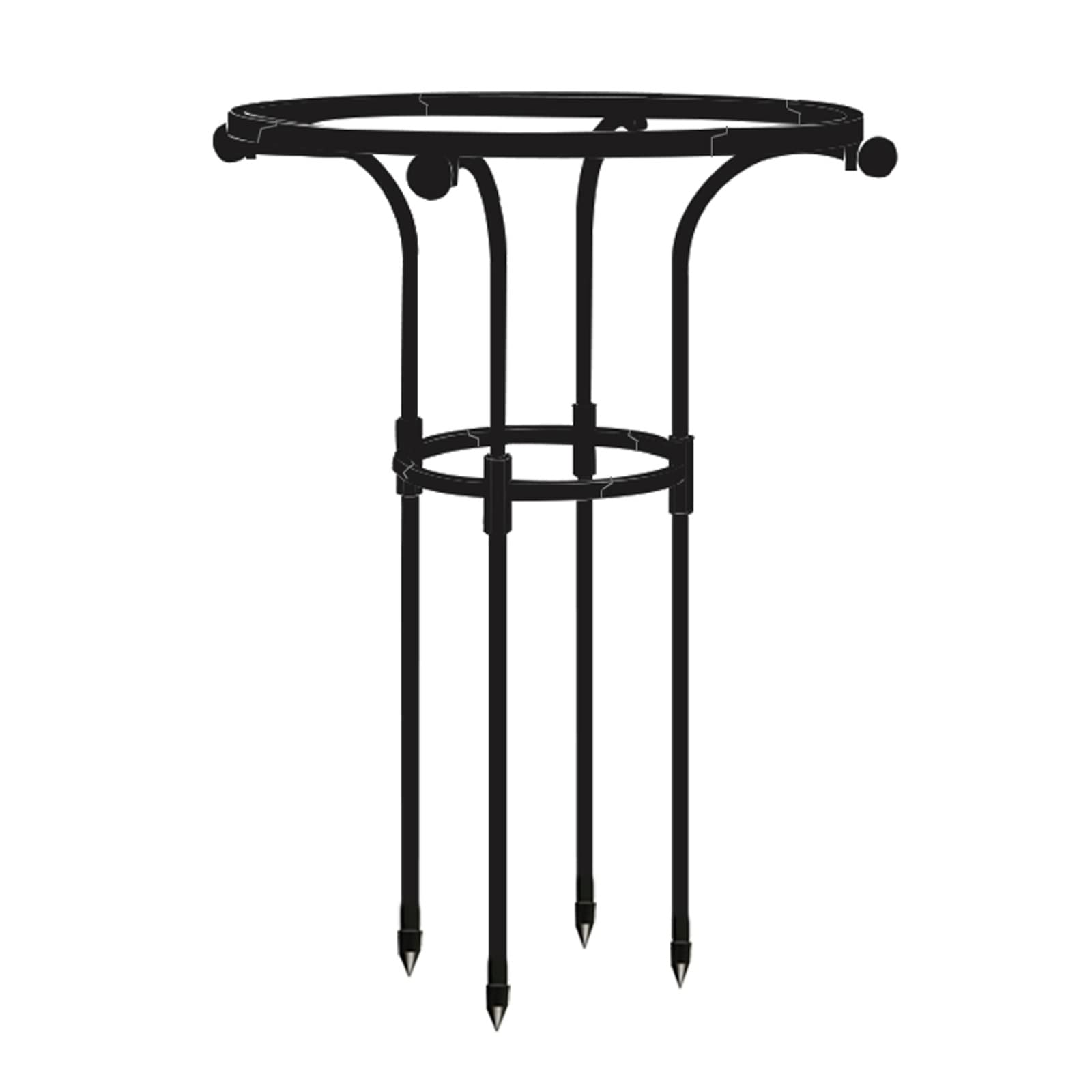 NLDGR Plant Supports Stakes for Large Heavy Plants, Umbrella Shape Garden Supports Ring Border Support, Plant Support Cage for Rose Flowers (Black 95 * 25)