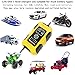 Foxsur 12V/24V 10-Amp Car Battery Quick Charger for Wet/GEL/SLA/LiFePO4/Lead-Acid/AGM Batteries, 7-Stage Multifunctional Battery Charger/Maintainer, for ATVs/Golf Cart/Motorcycle/Automobile/Marine etc