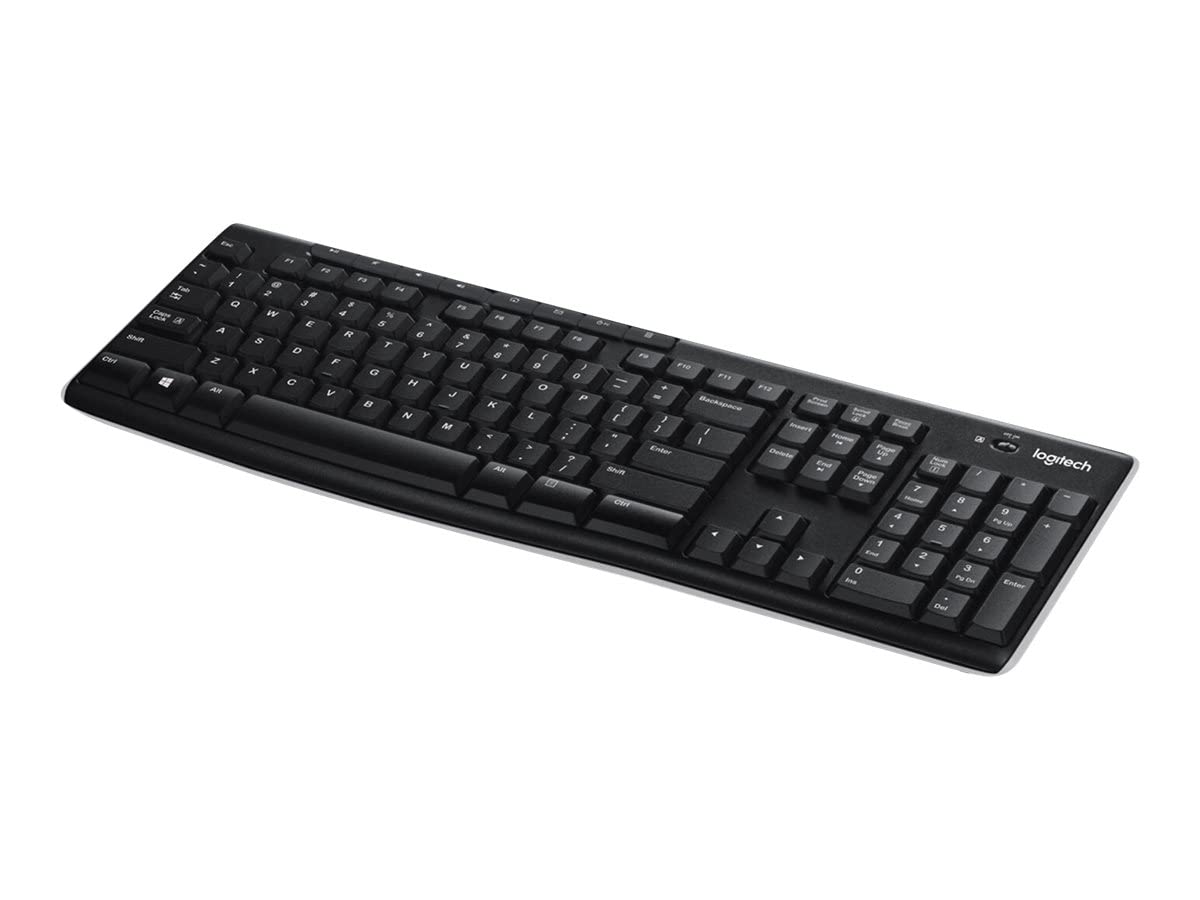 Logitech K270 Teclado Inalámbrico a 2,4 GHz para Windows | Disposición QWERTY US Internacional - Negro