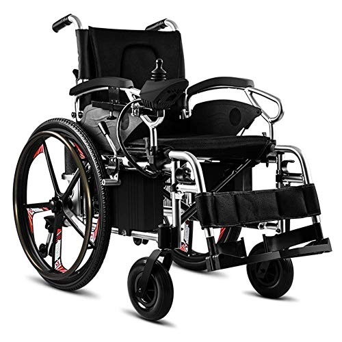 ファッションポータブル車椅子 軽量 デュアル機能 折りたたみ式車椅子 高齢者用 実用的な電動駆動または手動車椅子として