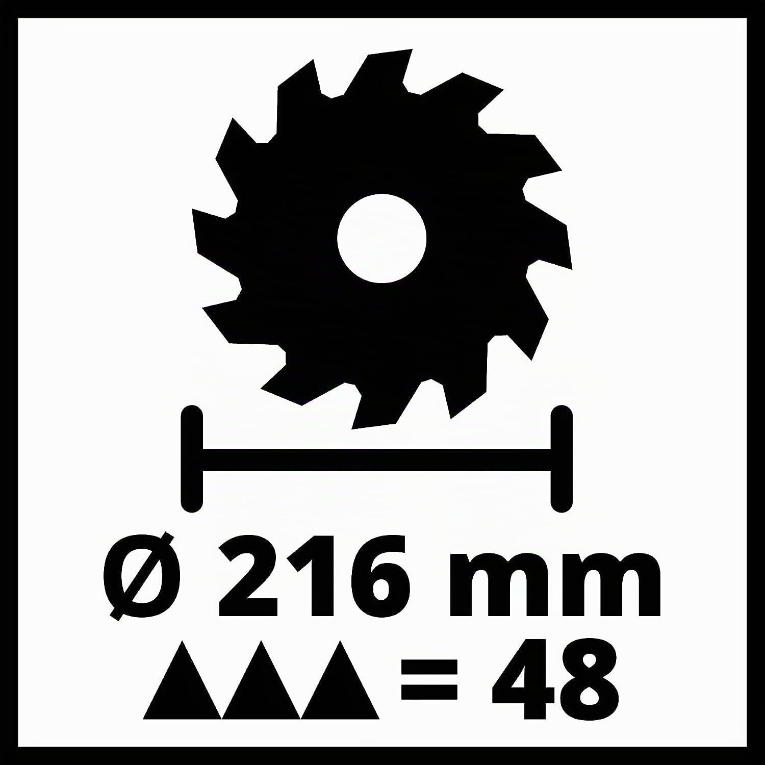 Einhell Scie à onglet TC-MS 216 1600 W table aluminium coulé sous pression pivotante inclinable 45° lame carbures tungstène