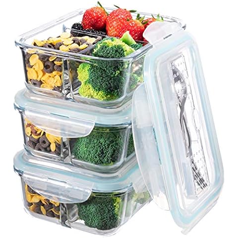 S SALIENT Glass Meal Prep Containers Cover