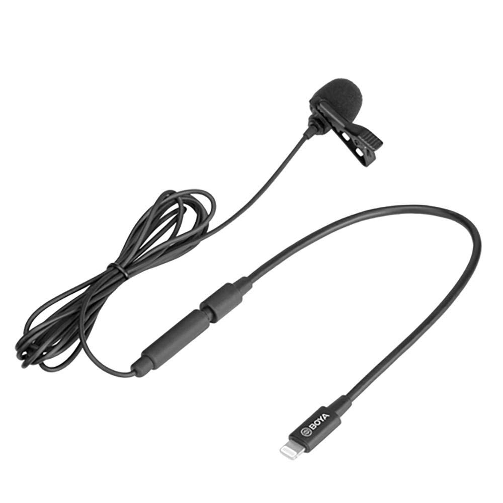 Boya by-M2 - Lavalier per microfono, compatibile con iOS, colore: Nero