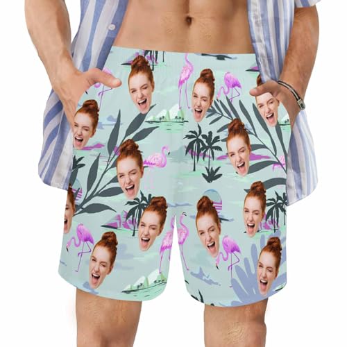Custom Face Matching Swimsuit for Couple,Personalized Swimwear & Men's Swim Trunks Customized Swimsuits Gifts for Him Her2
