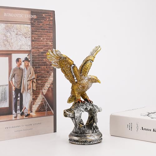 Estatua Águila Calva en Rama Resina 7.7 in miniatura 5