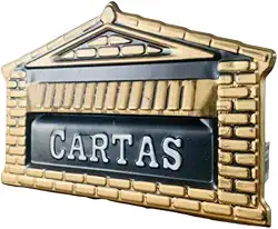 Caixa de Correio de Metal Modelo Tijolinho 15x25cm Para Muro e Grade (CAIXA TIJOLINHO PARA MURO)