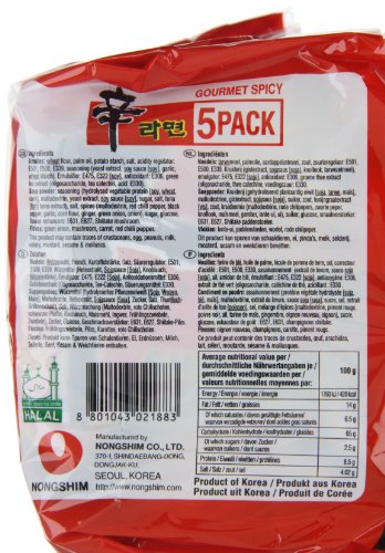 Nongshim Shin Ramyun Korean Style Spicy Noodle Soup Instant Noodles, 21.16 oz ℮ 600 g - Image 13 thumbnail